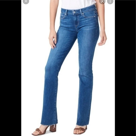 Levi’s 515 Boot Cut Cotton/Spandex Medium Wash High Rise Raw Hem Jeans Size 8 - Picture 1 of 14